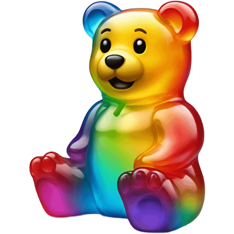 Rainbow gummy bear emoji