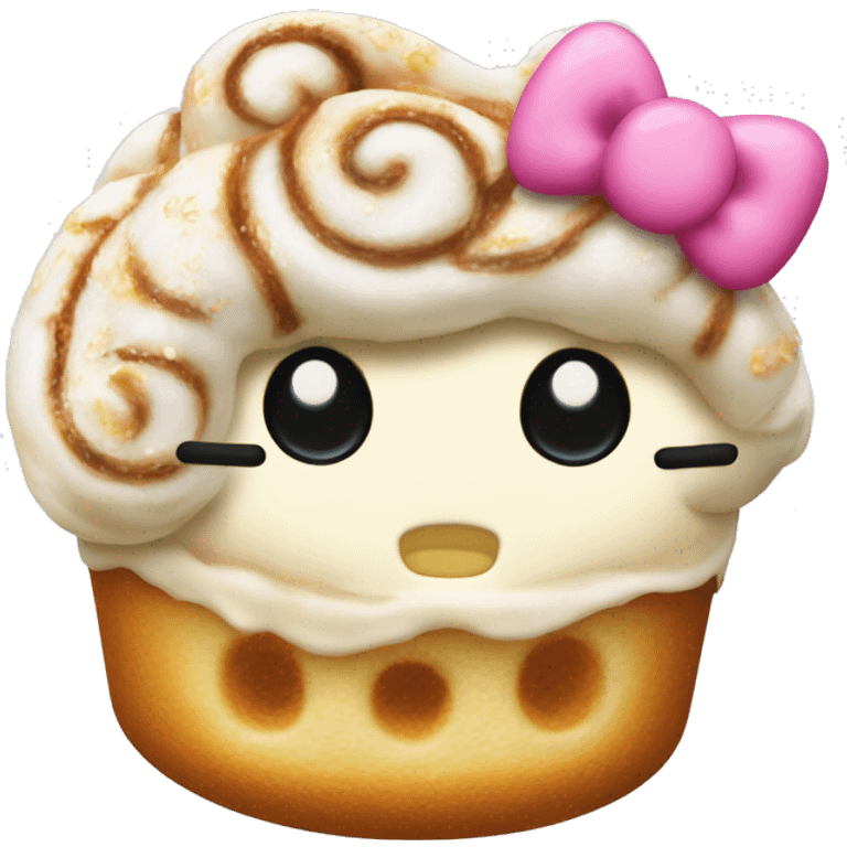 vanilla cinamonroll with hello kitty ears  emoji