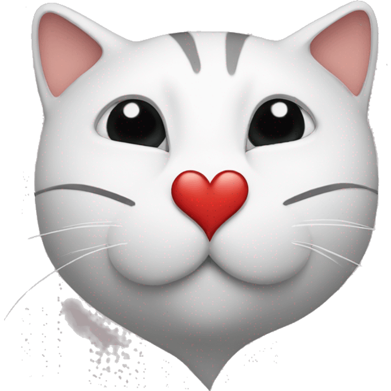 A heart with a cat's nose emoji