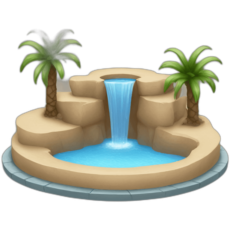 Desert fountain emoji