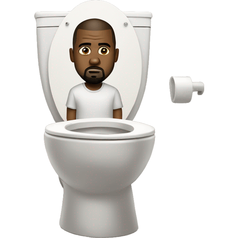 Kanye west in a toilet emoji