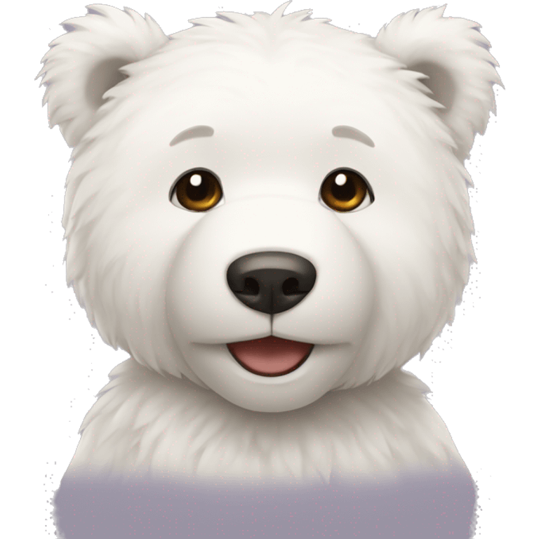 White teddy bear  emoji