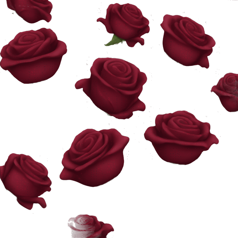 bouquet of burgundy roses emoji