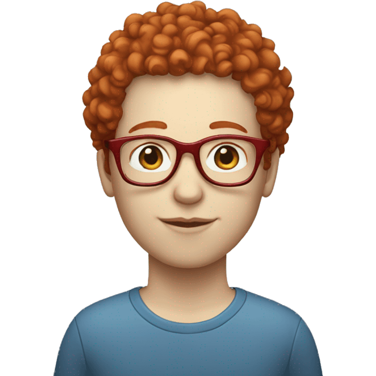 :person-with-red-curly-hair-pale skin and blue glasses emoji