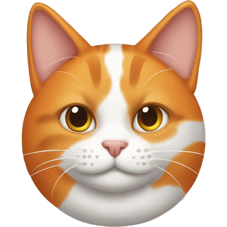 Large orange and white cat emoji