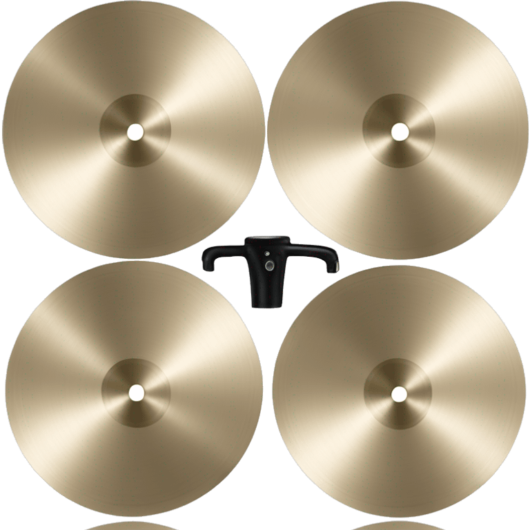 Drum Cymbal White Symmetrical  PNG  emoji