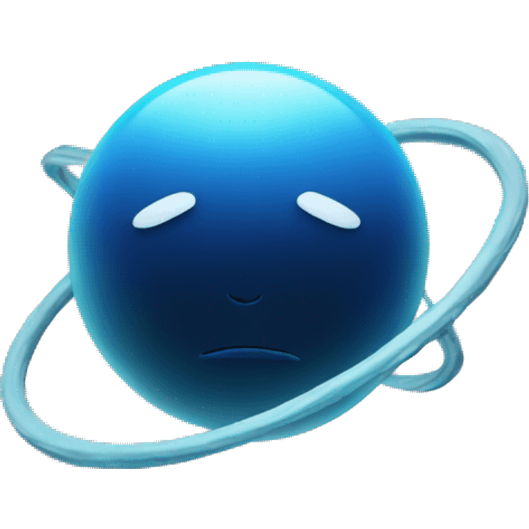 blue planet wth rings emoji