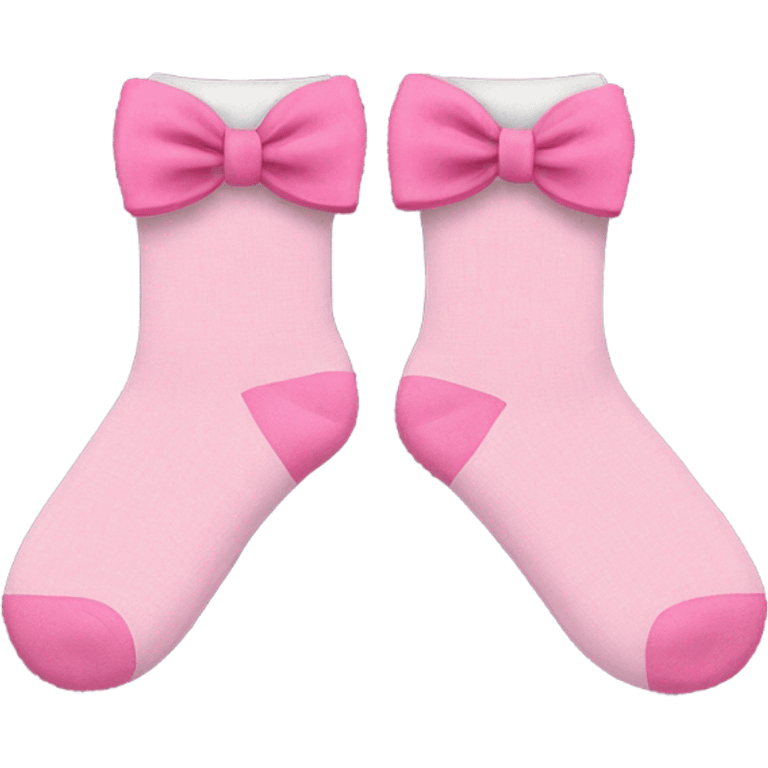 Socks with pink bows  emoji