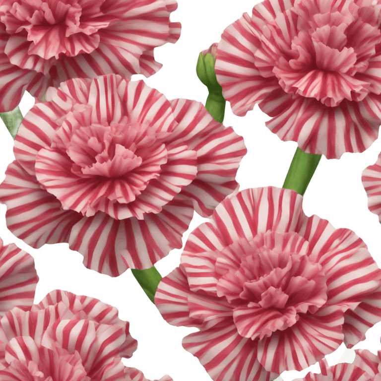 Striped carnation emoji