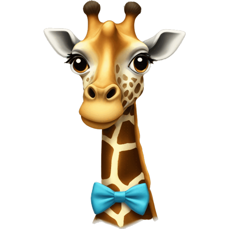 Giraffe with a bow tie  emoji