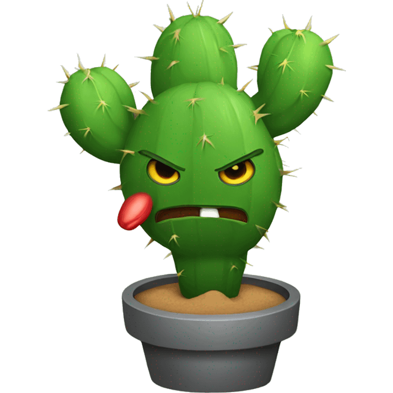 Angry cactus emoji