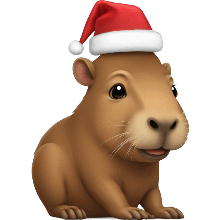 Capibara with Christmas hat  emoji