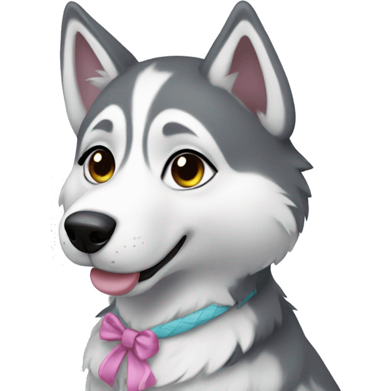 Girly husky  emoji