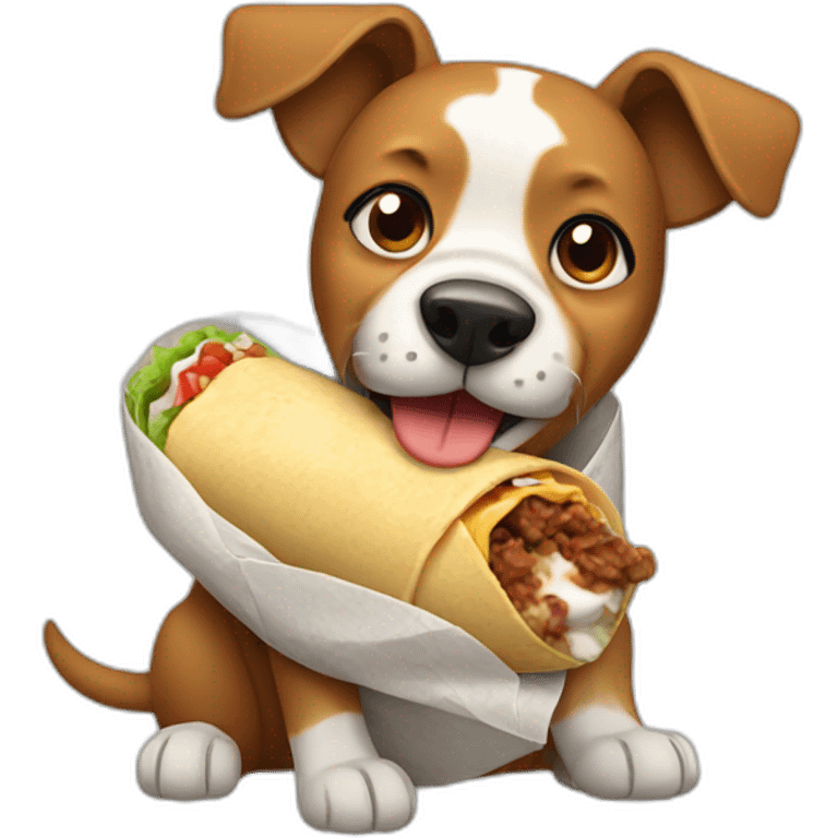 Dog eating burrito  emoji