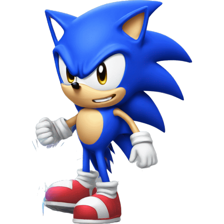 Sonic with a flash hat emoji