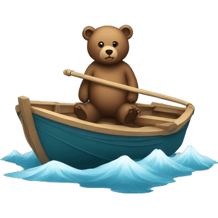 bear on boat emoji