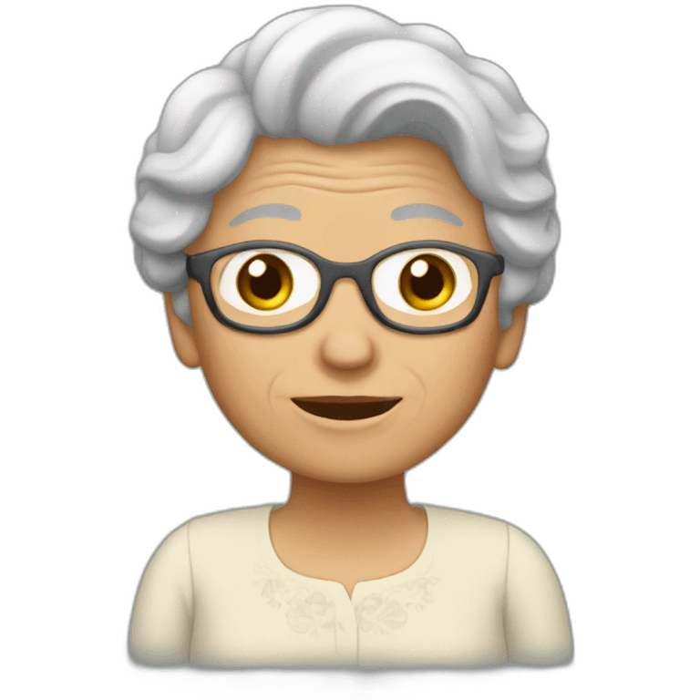 abuela duerme bien de dia emoji