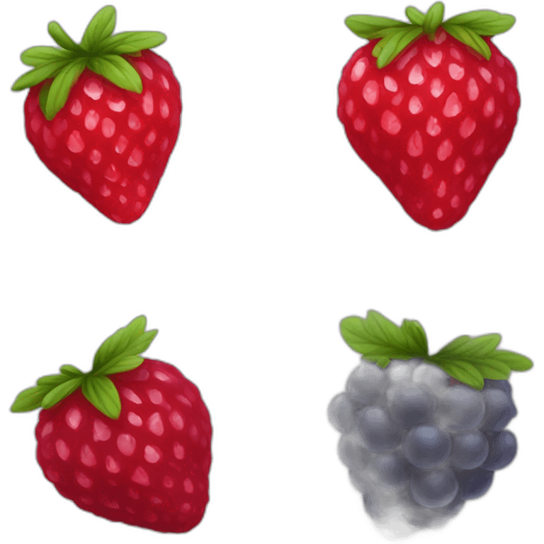 Fraise framboise myrtille emoji