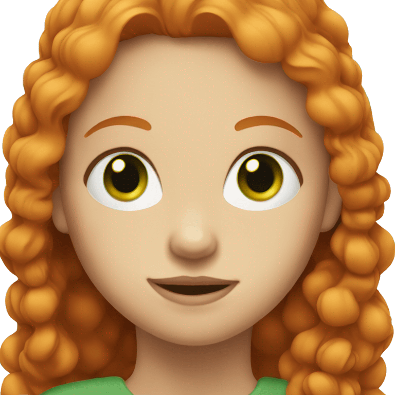 ginger girl with green eyes emoji