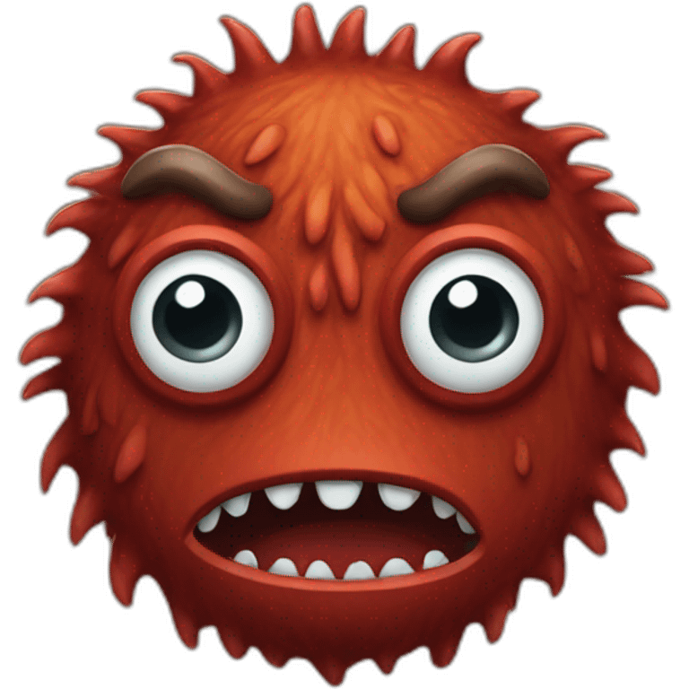 Red brown monster emoji