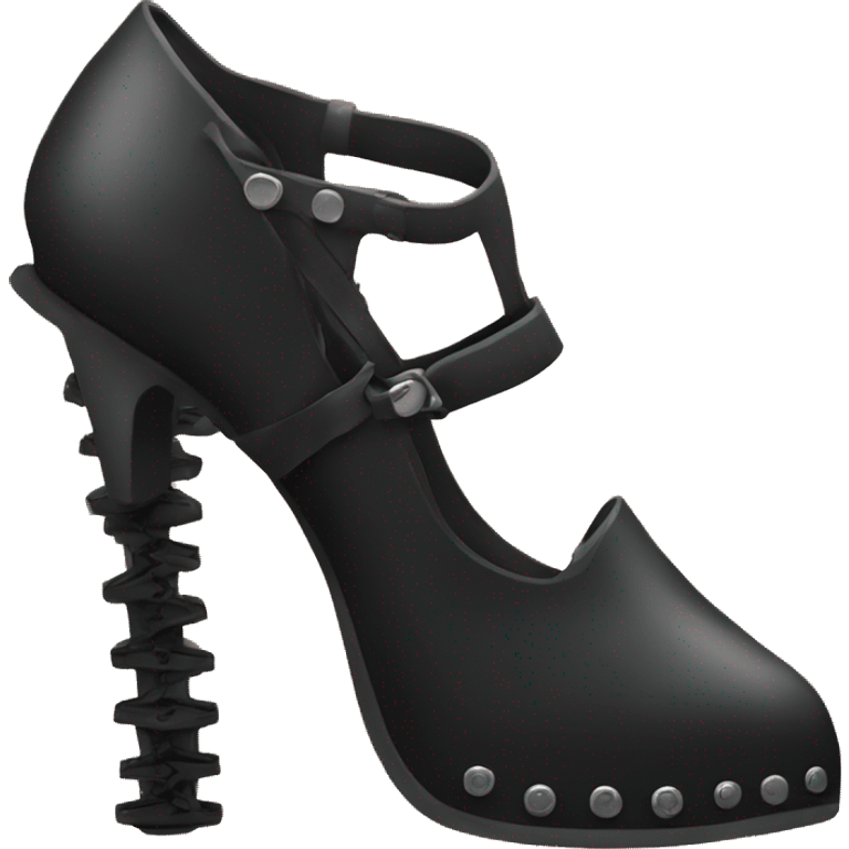 Black chainsaw heels  emoji