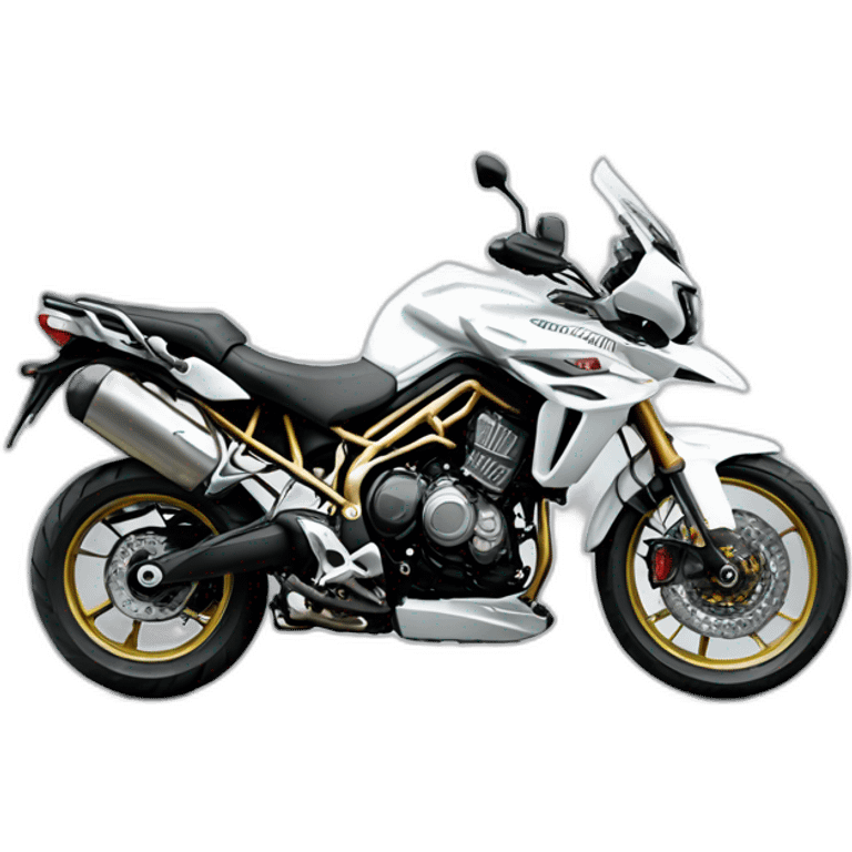 Triumph Tiger 800 white emoji