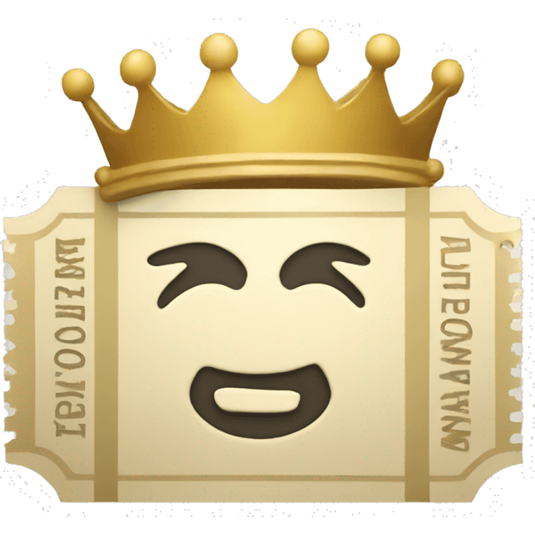 ticket, a crown, with a star emoji