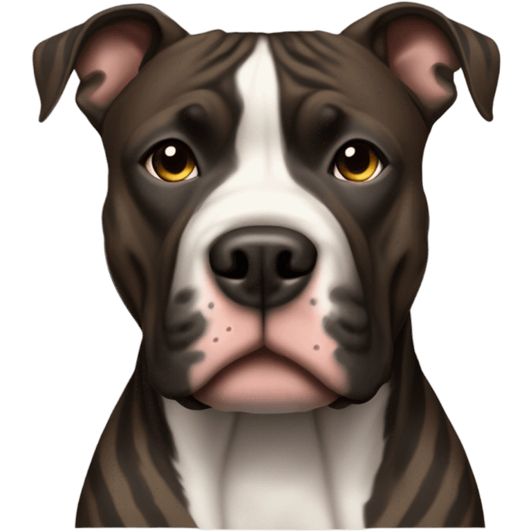 American pitbull terrier dark brindle emoji