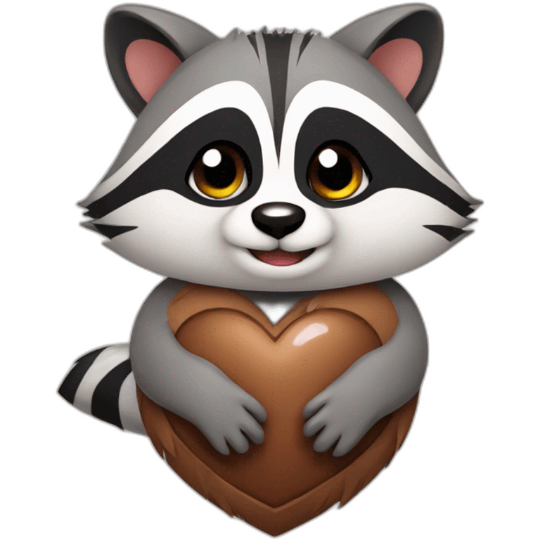 raccoon-heart emoji