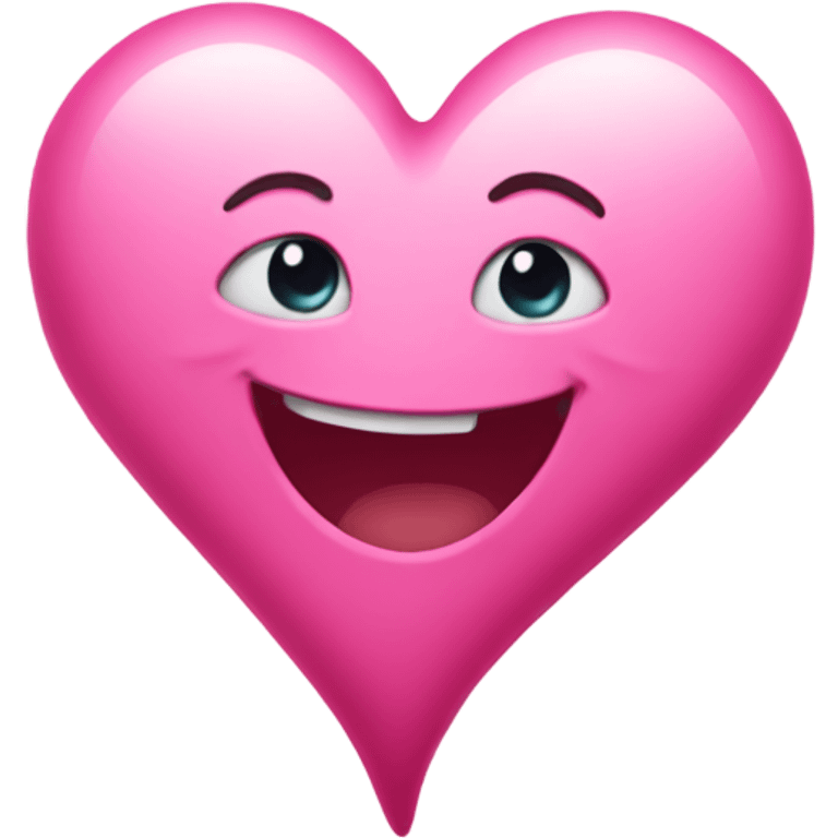 pink happy heart emoji