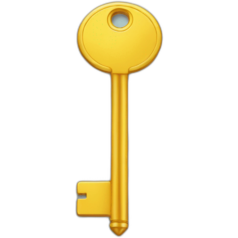 key attached to a mini flat emoji