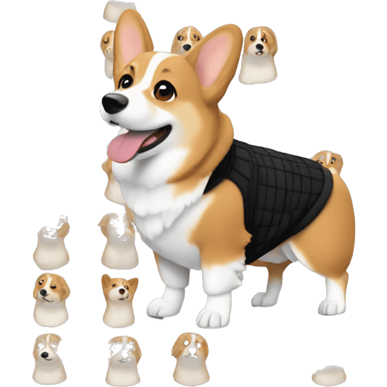 Corgi dog wearing a Taylor swift cardigan emoji