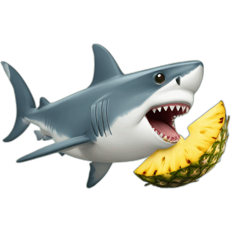 Shark eating pineapple  emoji