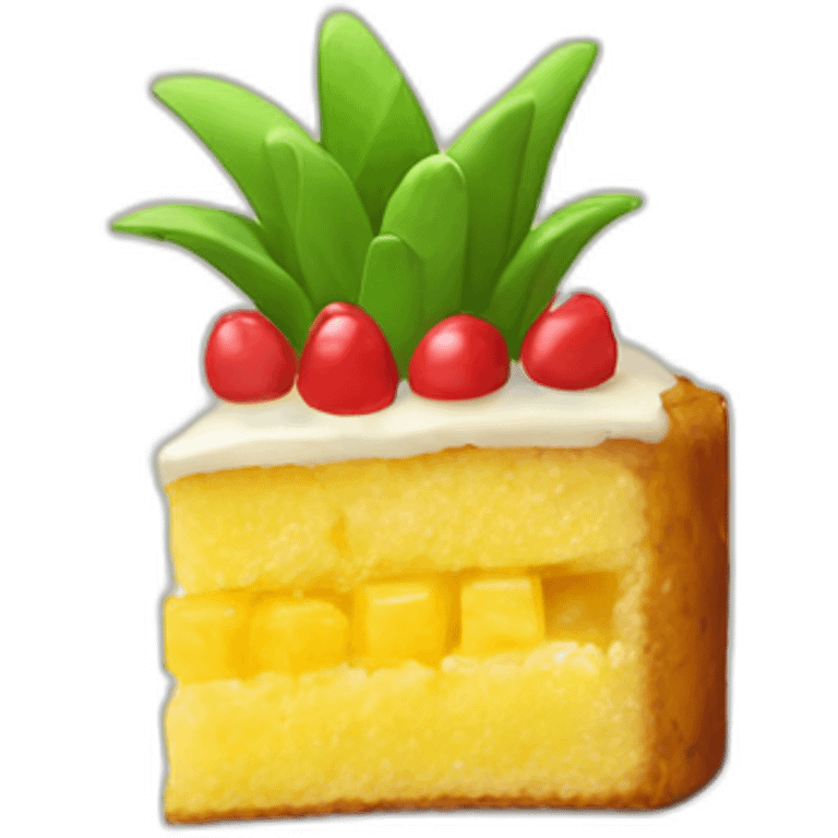 right side up pineapple cake emoji