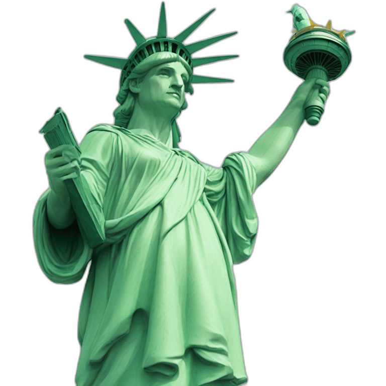 Statue of liberty  dess like santa claus emoji