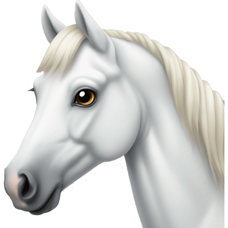 Coquette white horse  emoji