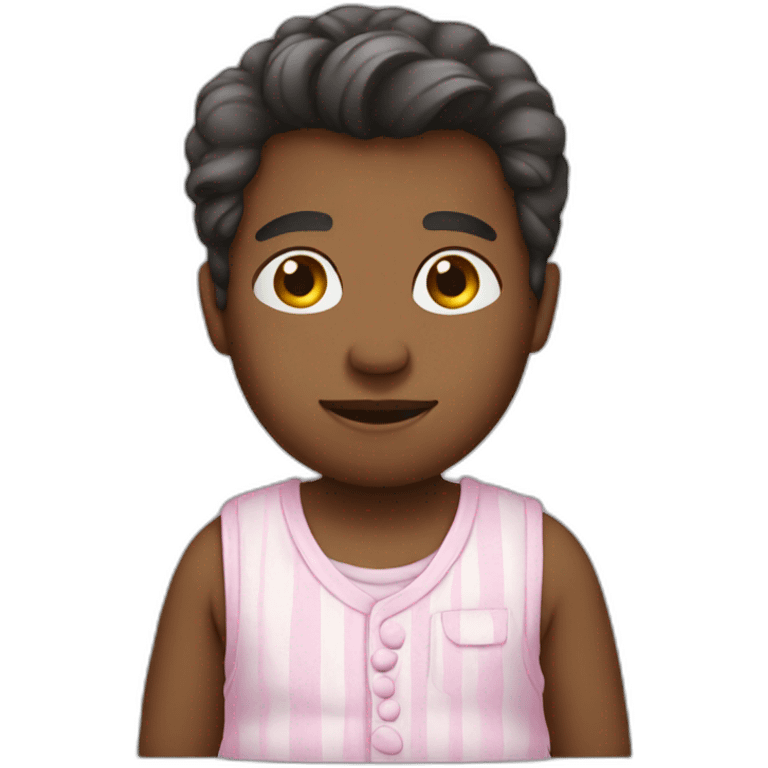 A man wearing baby clothes emoji