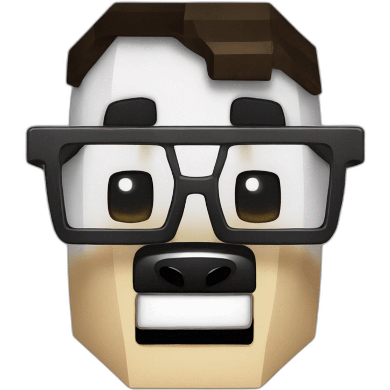 Panda minecraft qui porte des lunettes de soleil et un costards  emoji