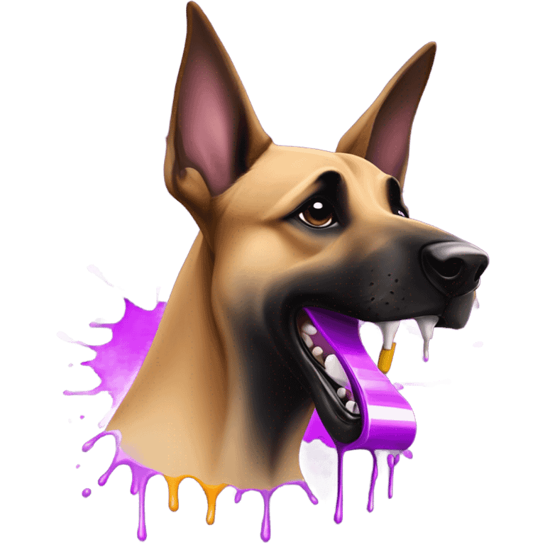 malinois artist purple emoji