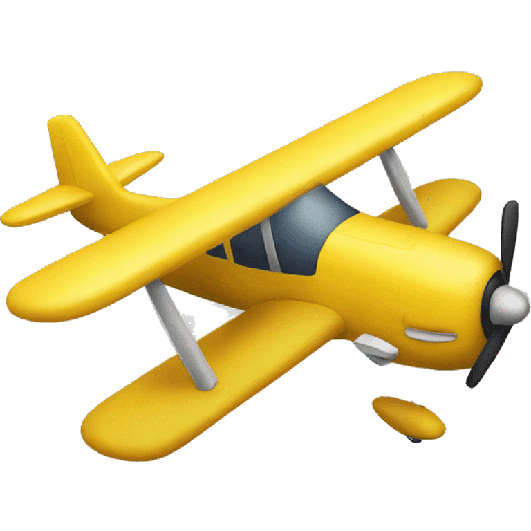 a smile yellow plane emoji