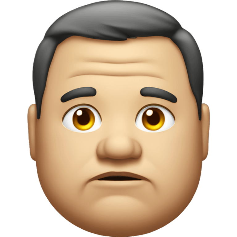 fat man looking disappointed at viewer emoji