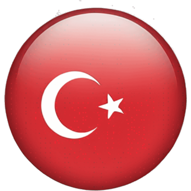 turkish flag circular emoji