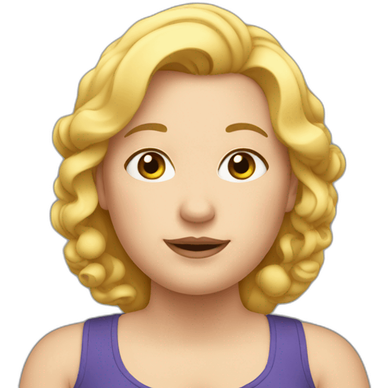 fat Anna with blond hair emoji