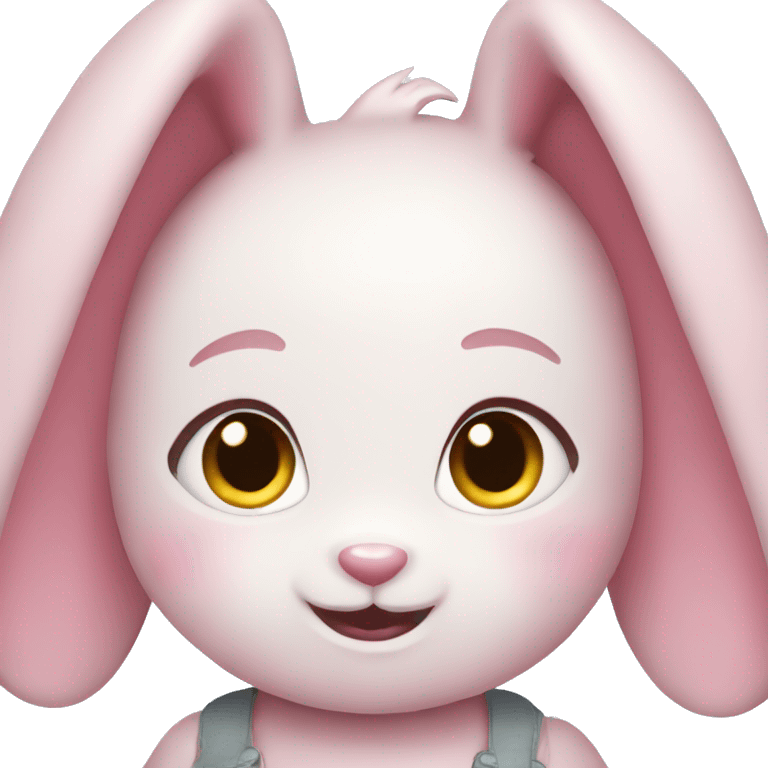 pastel pink rabbit doll emoji