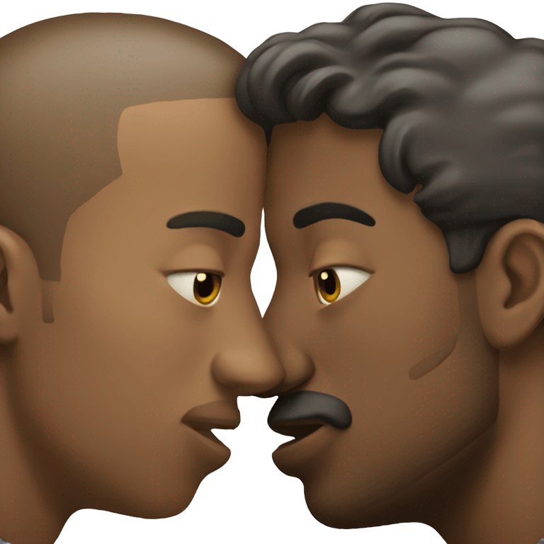 Two men kissing  emoji