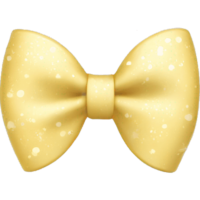 Pastel yellow bow with sparkles emoji