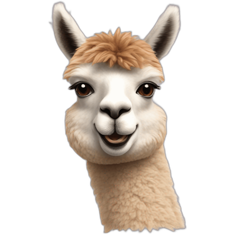 Alpaca thumb Up realistic emoji