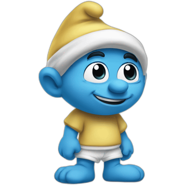 a barefoot smurf emoji