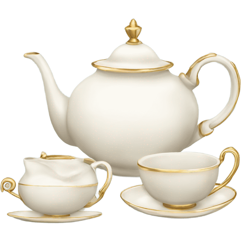 Elegant tea set emoji