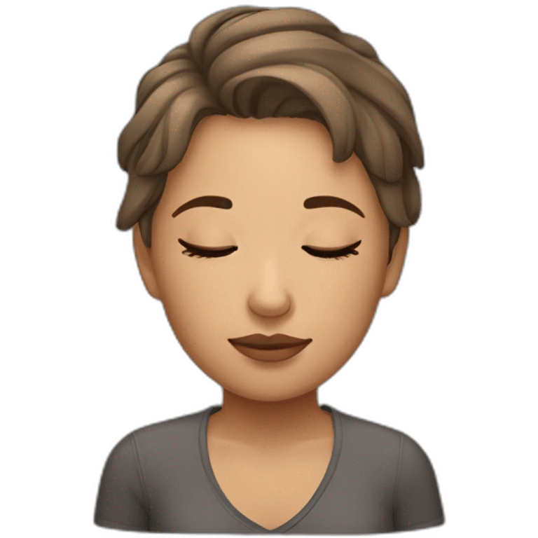 girl Sleeping, short hair  emoji